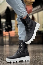 Men’s Boots - Black White - 14