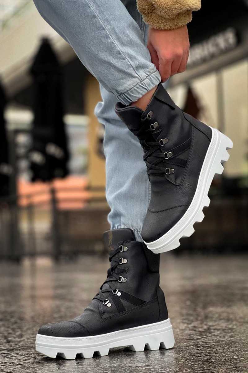 Men’s Boots - Black White - 14