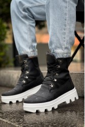 Men’s Boots - Black White - 14