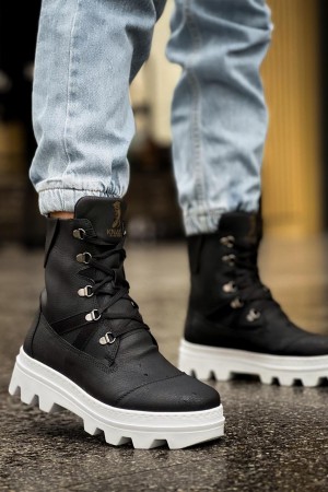 Men’s Boots - Black White - 14