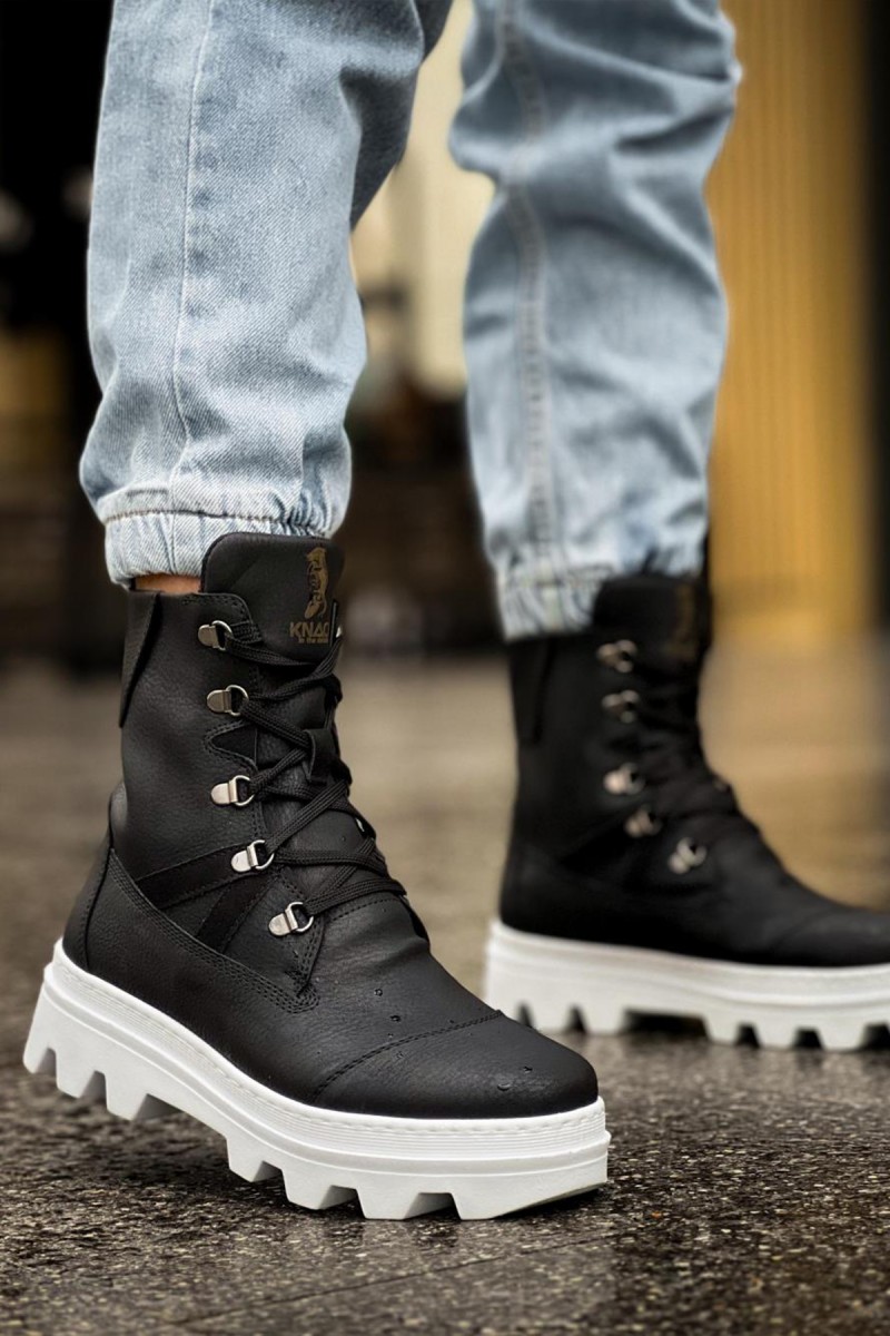 Men’s Boots - Black White - 14
