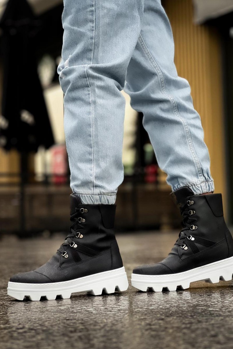 Men’s Boots - Black White - 14