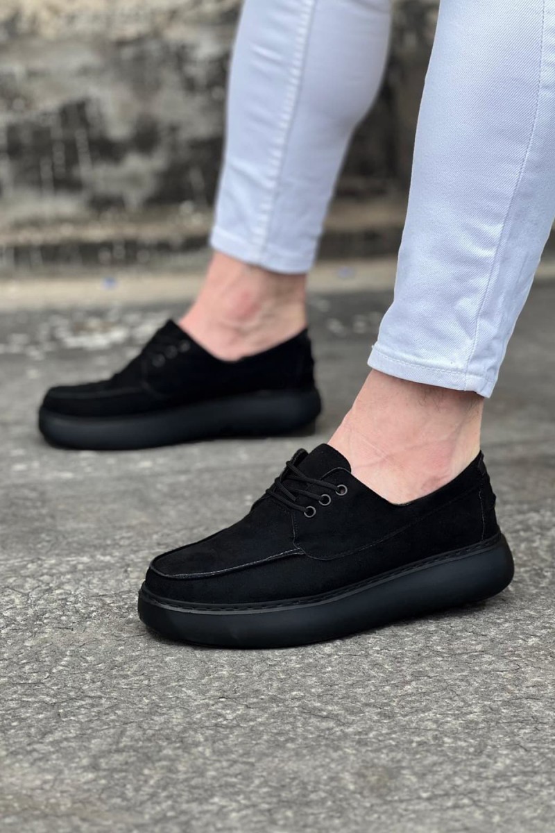 Men’s Casual Shoes - Black Suede - 508
