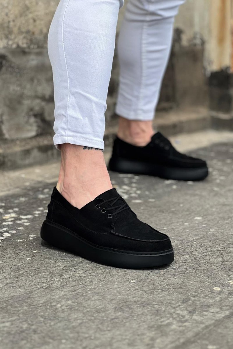 Men’s Casual Shoes - Black Suede - 508