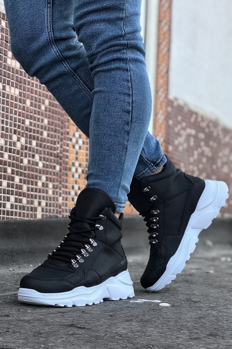 Men’s Boots - Black White - 07