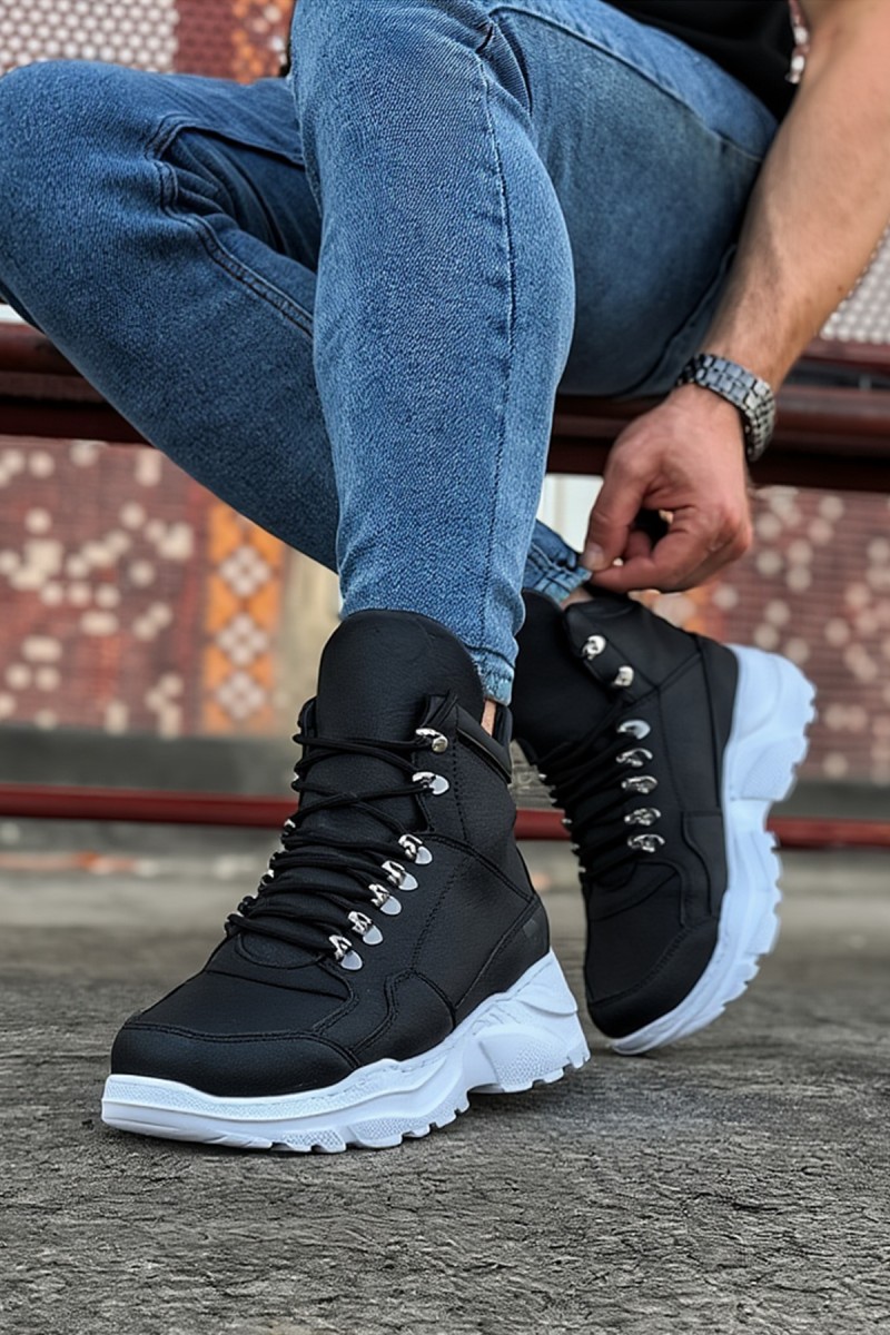 Men’s Boots - Black White - 07