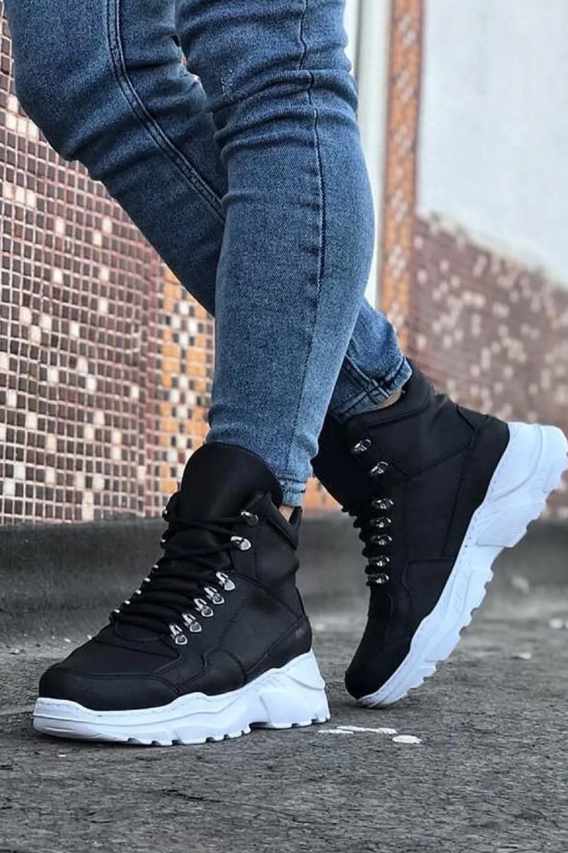 Men’s Boots - Black White - 07