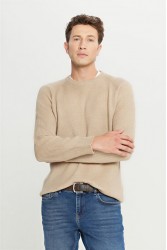 Men's Knit Sweater - Beige - 003
