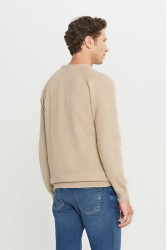 Men's Knit Sweater - Beige - 003