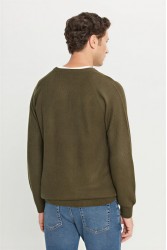 Men's Knit Sweater - Khaki - 003