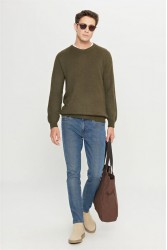 Men's Knit Sweater - Khaki - 003