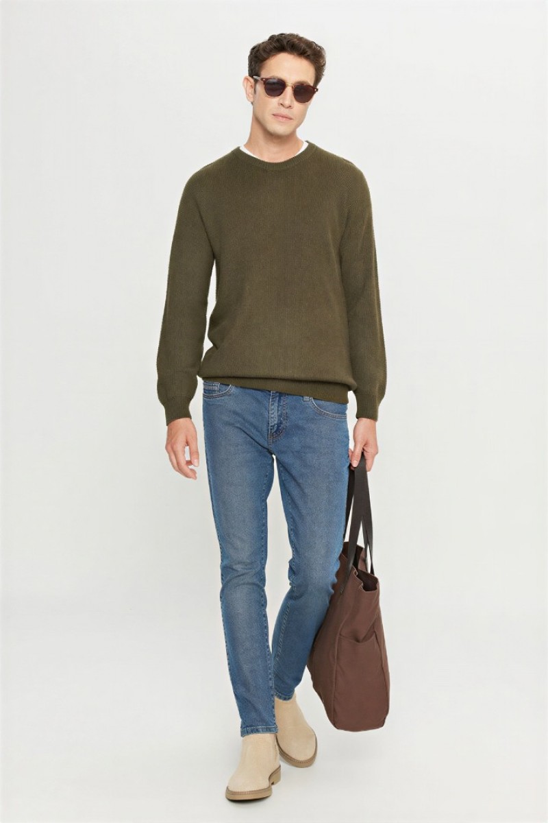 Men's Knit Sweater - Khaki - 003