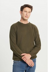 Men's Knit Sweater - Khaki - 003
