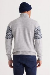 Men's Knit Sweater - Gray - 004