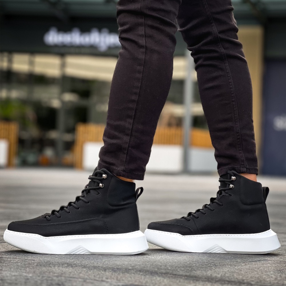 Mens Boots - Black White - 0321