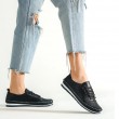 Women's Genuine Leather Ballerina - Black - 16
