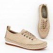 Women's Genuine Leather Ballerina - Beige - 16