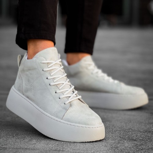 Mens Boots - Gray Suede - LE10