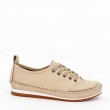 Women's Genuine Leather Ballerina - Beige - 16