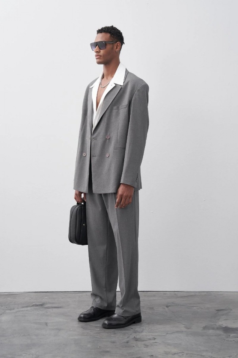 Men's Suit  - Gray - 30 - 821
