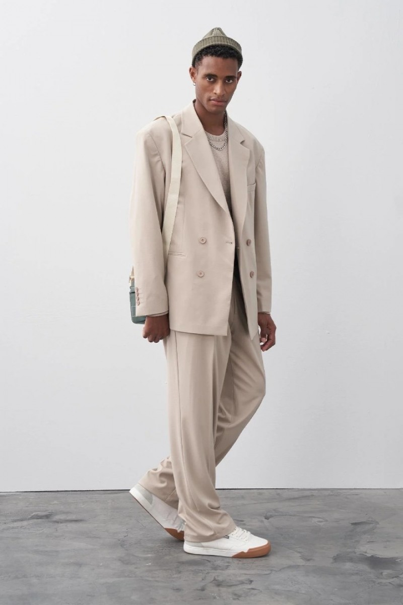 Men's Suit  - Beige - 30 - 821
