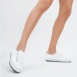 Women's Genuine Leather Ballerina - White - 16