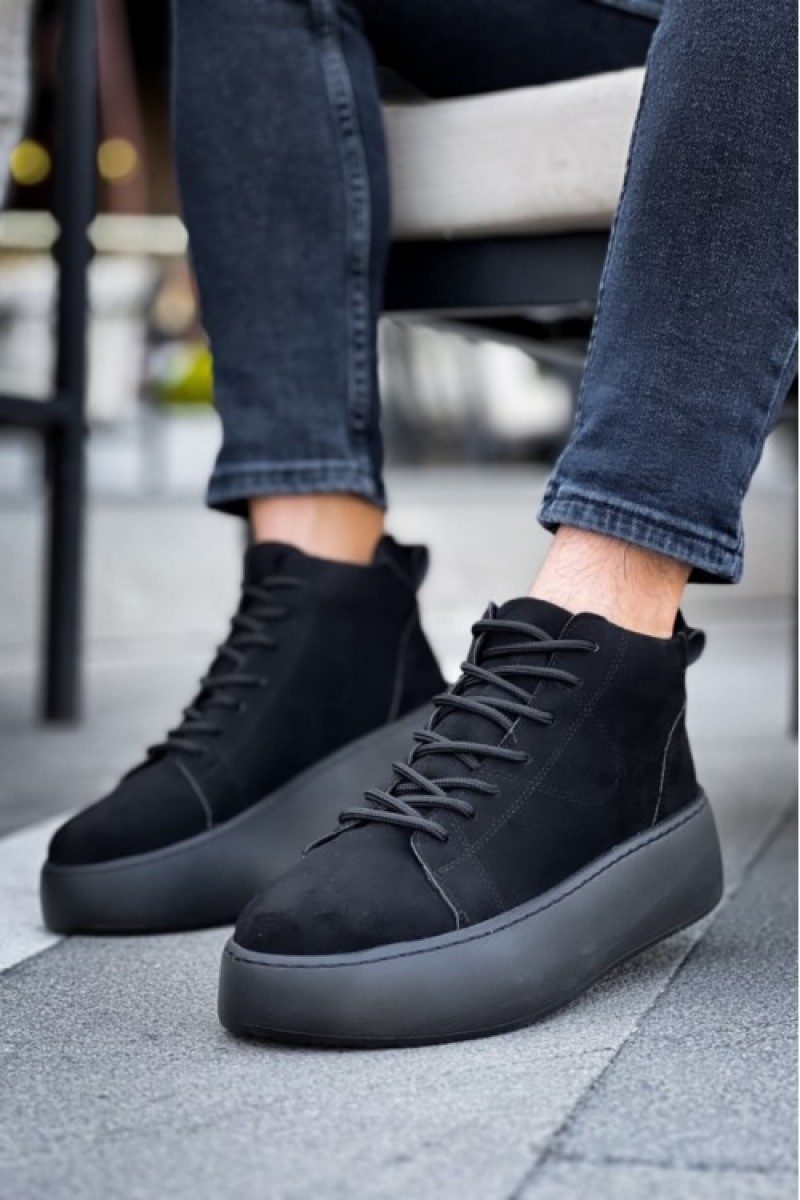 Mens Boots - Black Suede - LE10