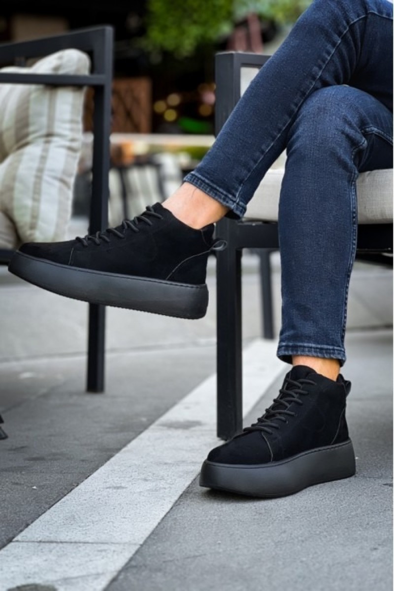 Mens Boots - Black Suede - LE10