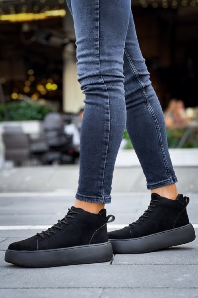 Mens Boots - Black Suede - LE10