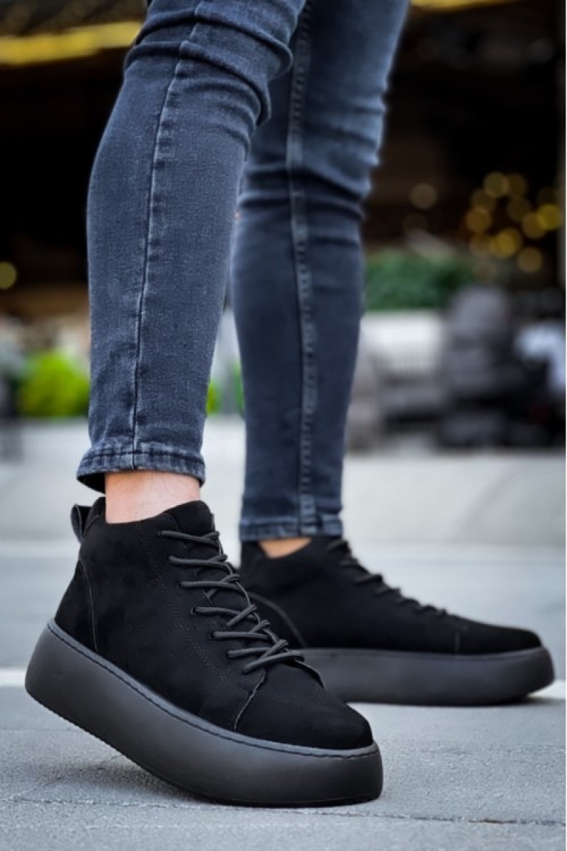 Mens Boots - Black Suede - LE10