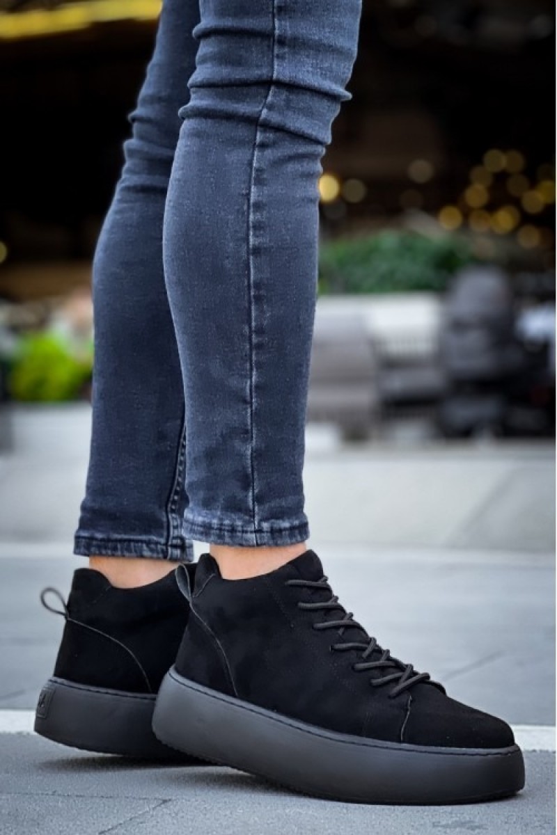 Mens Boots - Black Suede - LE10