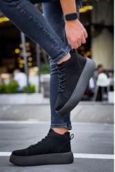 Mens Boots - Black Suede - LE10