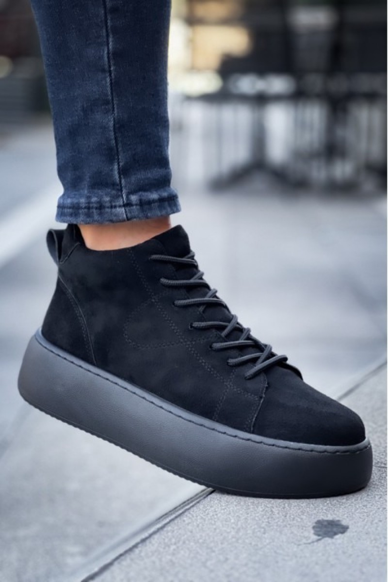 Mens Boots - Black Suede - LE10