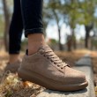 Mens Sneakers - Camel Suede - 044