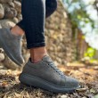 Mens Sneakers - Gray Suede - 044