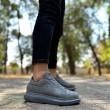 Mens Sneakers - Gray Suede - 044