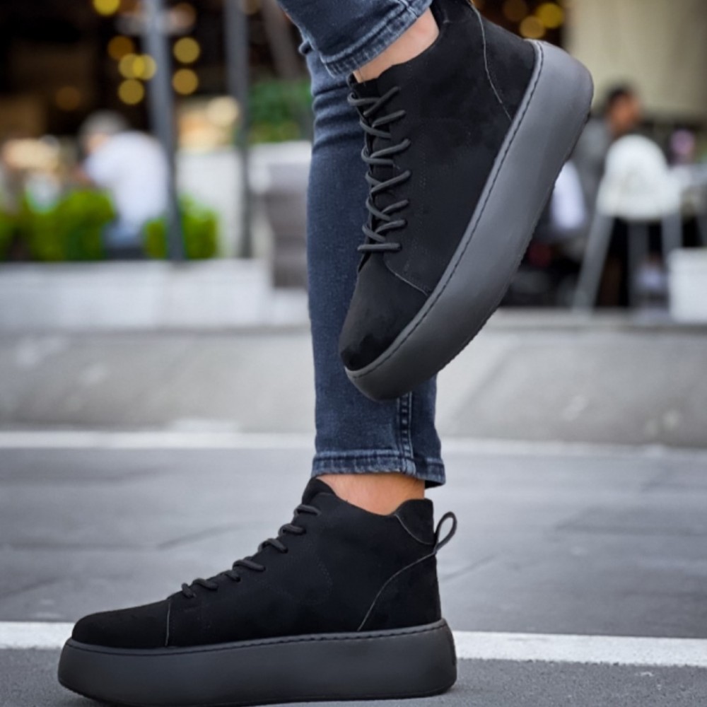 Mens Boots - Black Suede - LE10