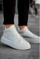 Mens Boots - Gray Suede - LE10