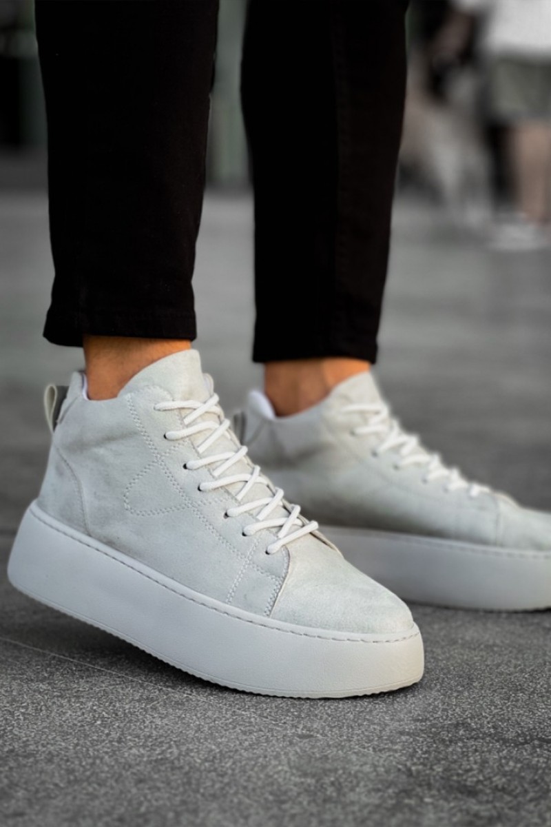 Mens Boots - Gray Suede - LE10