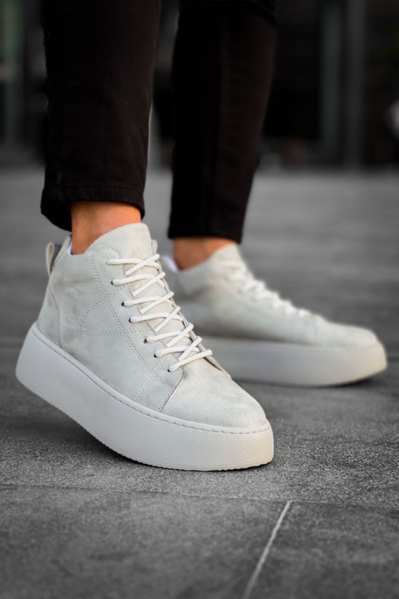 Mens Boots - Gray Suede - LE10