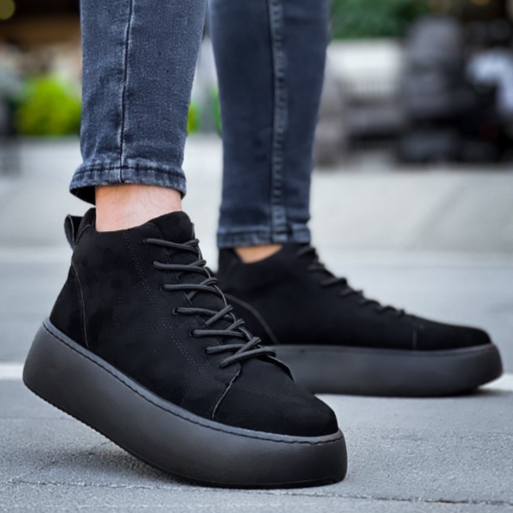Mens Boots - Black Suede - LE10