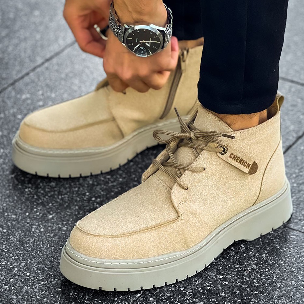 Mens Boots - Beige - 213