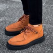 Mens Boots - Tan Black Suede - 213