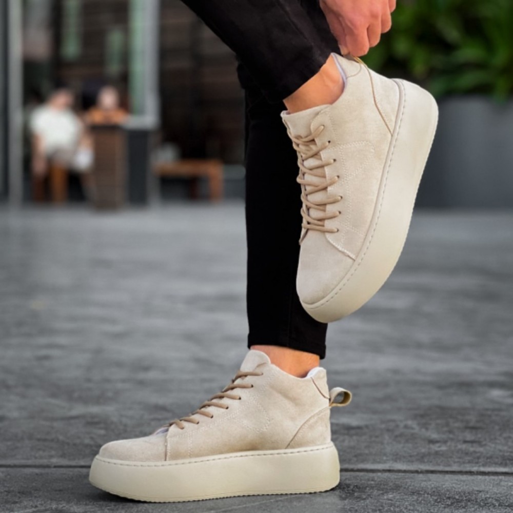 Mens Boots - Beige - LE10
