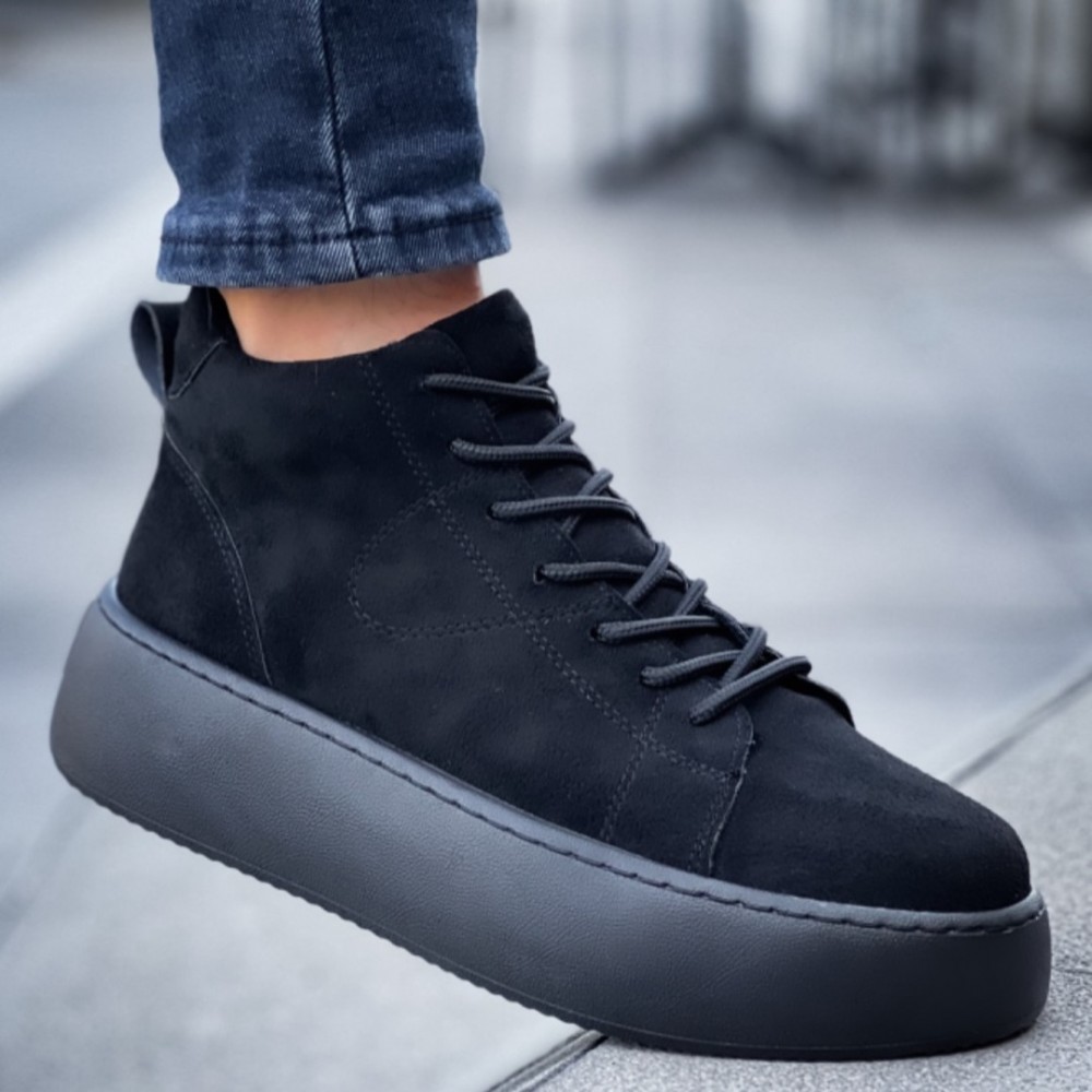 Mens Boots - Black Suede - LE10