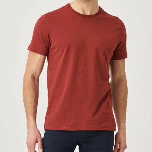 Mens T-shirt - Claret Red - 001