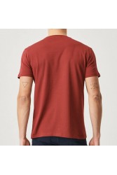 Mens T-shirt - Claret Red - 001
