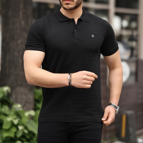 Mens Polo T-shirt - Black - 002