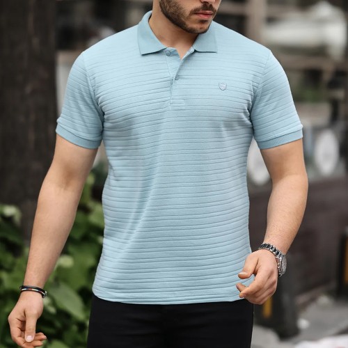 Mens Polo T-shirt - Blue - 002