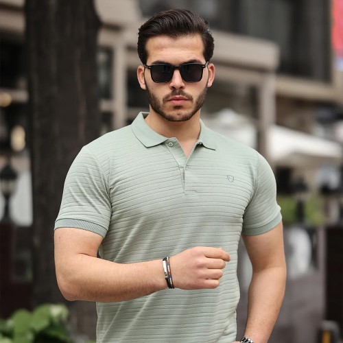 Mens Polo T-shirt - Light Green - 002